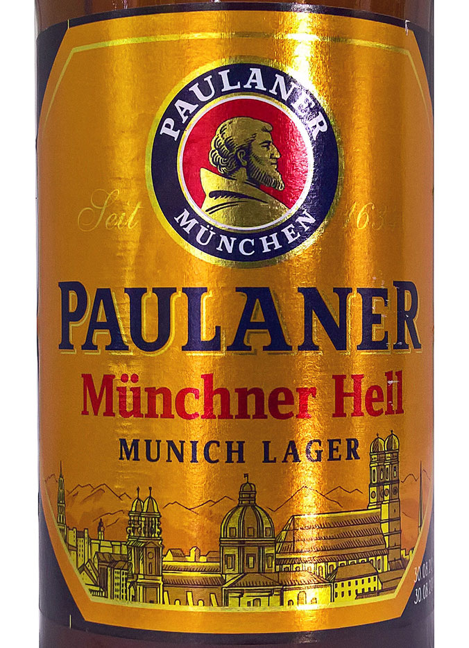Этикетка Пиво Пауланер Оригинальное Мюнхенское, светлое, 0.5 л