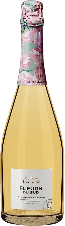 Российское игристое вино Кубань.Таманский полуостров сладкое белое Флерс дю Сюд 0,75л