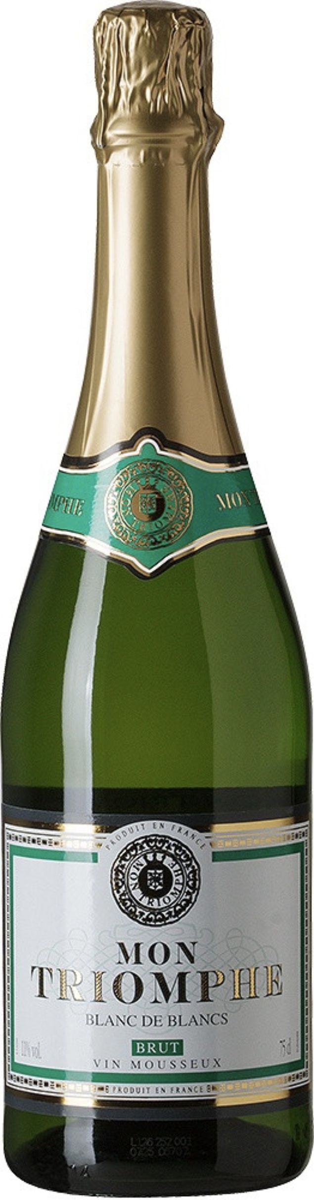 Игристое вино Мон Триомф Блан де Блан, белое брют, 0.75 л