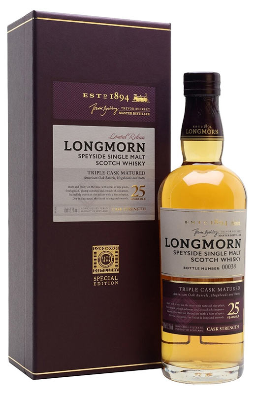 Виски шотландский односолодовый "Лонгморн 25 лет", креп 52,8%, емк 0,7 л. п/у