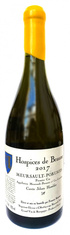 Вино марочное сортовое "Оспис де Бон Мерсо-Порюзо Премье Крю" сухое белое, креп 13,5%, емк 0,75л.